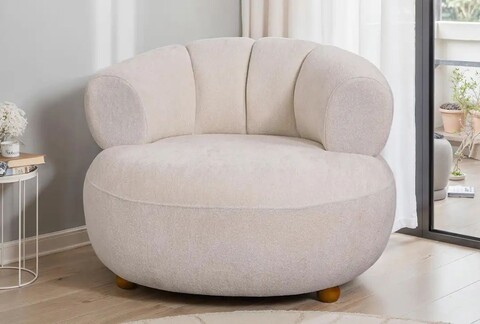 Fotoliu, Atelier del Sofa, 752EST1716, Lemn de carpen;PAL, Alb