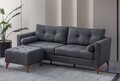Canapea 3 locuri, Atelier del Sofa, 752EST1105, Lemn de carpen;PAL, Antracit