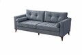 Canapea 3 locuri, Atelier del Sofa, 752EST1106, Lemn de carpen;PAL, Gri