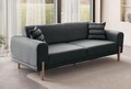 Canapea extensibila 3 locuri, Atelier del Sofa, 752EST1126, Lemn de carpen;PAL, Antracit