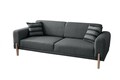 Canapea extensibila 3 locuri, Atelier del Sofa, 752EST1126, Lemn de carpen;PAL, Antracit
