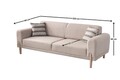 Canapea extensibila 3 locuri, Atelier del Sofa, 752EST1128, Lemn de carpen;PAL, Crem