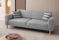 Canapea extensibila 3 locuri, Atelier del Sofa, 752EST1127, Lemn de carpen;PAL, Gri