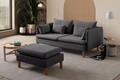 Canapea 3 locuri, Atelier del Sofa, 752EST1101, Lemn de carpen;PAL, Antracit