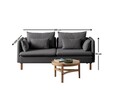 Canapea 3 locuri, Atelier del Sofa, 752EST1101, Lemn de carpen;PAL, Antracit