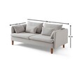 Canapea 3 locuri, Atelier del Sofa, 752EST1104, Lemn de carpen;PAL, Crem
