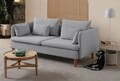 Canapea 3 locuri, Atelier del Sofa, 752EST1102, Lemn de carpen;PAL, Gri