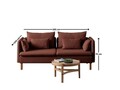 Canapea 3 locuri, Atelier del Sofa, 752EST1103, Lemn de carpen;PAL, Caramiziu