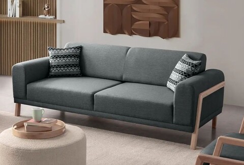 Canapea 3 locuri, Atelier del Sofa, 752EST1116, Lemn de carpen;PAL, Antracit