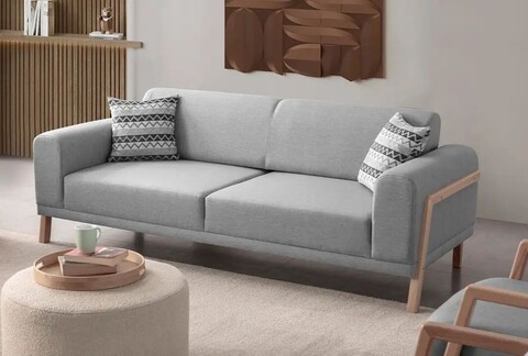 Canapea 3 locuri, Atelier del Sofa, 752EST1117, Lemn de carpen;PAL, Gri