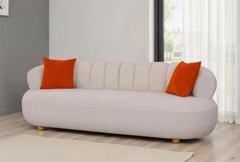 Canapea 3 locuri, Atelier del Sofa, 752EST1107, Lemn de carpen;PAL, Alb