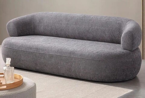 Canapea 3 locuri, Atelier del Sofa, 752EST1114, Lemn de carpen;PAL, Gri inchis