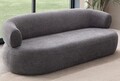 Canapea 3 locuri, Atelier del Sofa, 752EST1114, Lemn de carpen;PAL, Gri inchis