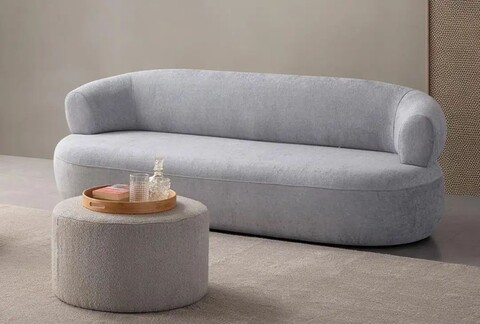 Canapea 3 locuri, Atelier del Sofa, 752EST1113, Lemn de carpen;PAL, Gri
