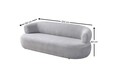 Canapea 3 locuri, Atelier del Sofa, 752EST1113, Lemn de carpen;PAL, Gri