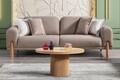 Canapea extensibila 3 locuri, Atelier del Sofa, 752EST1122, Lemn de carpen;PAL, Maro