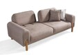 Canapea extensibila 3 locuri, Atelier del Sofa, 752EST1122, Lemn de carpen;PAL, Maro