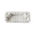 Canapea 3 locuri, Atelier del Sofa, 752EST1108, Lemn de carpen;PAL, Alb