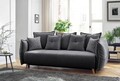 Canapea extensibila 3 locuri, Atelier del Sofa, 752EST1109, Lemn de carpen;PAL, Antracit