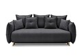 Canapea extensibila 3 locuri, Atelier del Sofa, 752EST1109, Lemn de carpen;PAL, Antracit