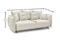 Canapea extensibila 3 locuri, Atelier del Sofa, 752EST1111, Lemn de carpen;PAL, Crem