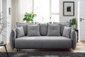 Canapea extensibila 3 locuri, Atelier del Sofa, 752EST1110, Lemn de carpen;PAL, Gri