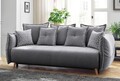 Canapea extensibila 3 locuri, Atelier del Sofa, 752EST1110, Lemn de carpen;PAL, Gri