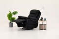 Fotoliu cu recliner, Atelier del Sofa, 752EST1509, Lemn de carpen;PAL, Negru