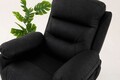 Fotoliu cu recliner, Atelier del Sofa, 752EST1509, Lemn de carpen;PAL, Negru