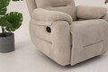 Fotoliu cu recliner, Atelier del Sofa, 752EST1508, Lemn de carpen;PAL, Crem