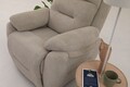 Fotoliu cu recliner, Atelier del Sofa, 752EST1508, Lemn de carpen;PAL, Crem