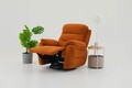 Fotoliu cu recliner, Atelier del Sofa, 752EST1507, Lemn de carpen;PAL, Caramiziu