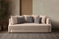 Canapea extensibila 3 locuri, Atelier del Sofa, 752EST1125, Lemn de carpen;PAL, Crem