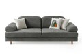 Canapea extensibila 3 locuri, Atelier del Sofa, 752EST1119, Lemn de carpen;PAL, Antracit