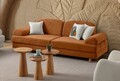 Canapea extensibila 3 locuri, Atelier del Sofa, 752EST1121, Lemn de carpen;PAL, Caramiziu