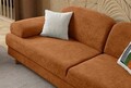 Canapea extensibila 3 locuri, Atelier del Sofa, 752EST1121, Lemn de carpen;PAL, Caramiziu