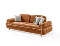 Canapea extensibila 3 locuri, Atelier del Sofa, 752EST1121, Lemn de carpen;PAL, Caramiziu