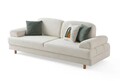 Canapea extensibila 3 locuri, Atelier del Sofa, 752EST1120, Lemn de carpen;PAL, Alb