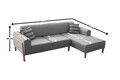 Coltar, Atelier del Sofa, 752EST1350, Lemn de carpen;PAL, Gri
