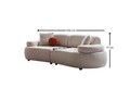 Canapea 3 locuri, Atelier del Sofa, 752EST1115, Lemn de carpen;PAL, Crem