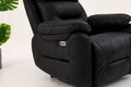 Fotoliu cu recliner, Atelier del Sofa, 752EST1506, Lemn de carpen;PAL, Negru
