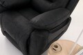 Fotoliu cu recliner, Atelier del Sofa, 752EST1506, Lemn de carpen;PAL, Negru