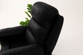 Fotoliu cu recliner, Atelier del Sofa, 752EST1506, Lemn de carpen;PAL, Negru