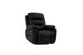Fotoliu cu recliner, Atelier del Sofa, 752EST1506, Lemn de carpen;PAL, Negru