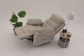 Fotoliu cu recliner, Atelier del Sofa, 752EST1505, Lemn de carpen;PAL, Crem