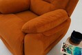 Fotoliu cu recliner, Atelier del Sofa, 752EST1504, Lemn de carpen;PAL, Caramiziu