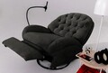 Fotoliu cu recliner, Atelier del Sofa, 752EST1512, Lemn de carpen;PAL, Negru