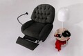 Fotoliu cu recliner, Atelier del Sofa, 752EST1512, Lemn de carpen;PAL, Negru