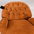 Fotoliu cu recliner, Atelier del Sofa, 752EST1510, Lemn de carpen;PAL, Caramiziu