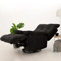 Fotoliu cu recliner, Atelier del Sofa, 752EST1515, Lemn de carpen;PAL, Negru